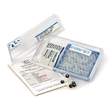 Unassembled 2.0ml High-Recovery Vials (clear) w/Marking Spot, Caps & Bonded Slit Septa PTFE/Silicone, pk.100